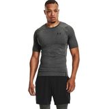 Under Armour UA Heatgear Armour Compressie Short Sleeve Heren Sportshirt - Grijs Zwart