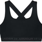 Under Armour - Armour Mid Crossback - Sportbeha - Zwart - Polyester/Elasthaan