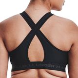 Under Armour - Armour Mid Crossback - Sportbeha - Zwart - Polyester/Elasthaan