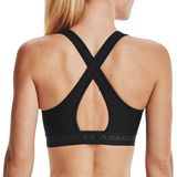Under Armour - Armour Mid Crossback - Sportbeha - Zwart - Polyester/Elasthaan