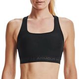 Under Armour - Armour Mid Crossback - Sportbeha - Zwart - Polyester/Elasthaan