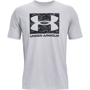 Under Armour - Camo Box Logo - T-Shirt - Lichtgrijs Gemeleerd - Korte Mouwen