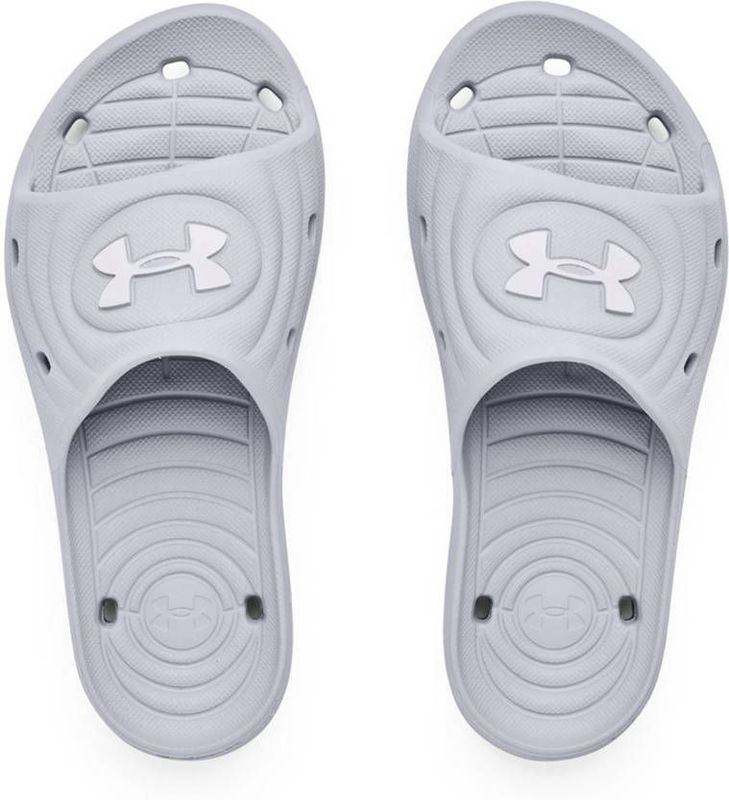 Under Armour - UA M Locker IV SL - Badslippers - Mod Grijs Wit