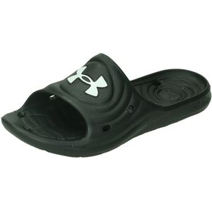 Under armour locker iv badslipper in de kleur zwart.