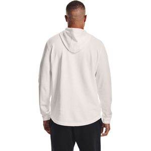 Under Armour - RIVAL TERRY BIG LOGO - Hoodie - Wit/Zwart