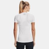 Under Armour UA HG Heatgear Authentics compressie Short Sleeve Dames Sportshirt - Wit