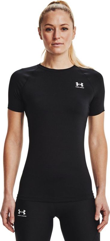 Under Armour UA HG Heatgear Authentics compressie Short Sleeve Dames Sportshirt Zwart