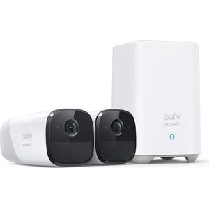 Eufy Eufycam2 Pro Duo Pack Witte Beveiligingscamera's met HomeBase 2