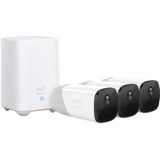 Eufy eufyCam 2 Pro 3-Cam Kit IP-beveiligingscamera voor buiten Rits Muur