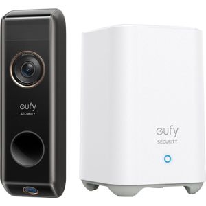 eufy Video Doorbell Dual 2 Pro (Batterij) met HomeBase 2 + Gratis Indoor Cam