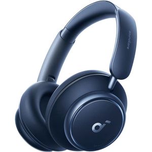 Anker Space Q45 Hoofdtelefoons Bedraad en draadloos Hoofdband Oproepen/muziek USB Type-C Bluetooth Blauw