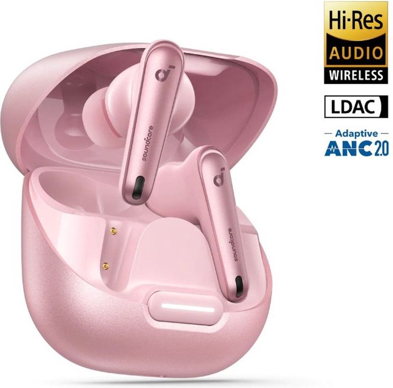 soundcore van Anker Liberty 4 NC draadloze oordopjes bluetooth met 98,5% ruisonderdrukking, adaptieve ruisonderdrukking voor oren en omgeving, Hi-Res-geluid, 50u-accu, draadloos opladen, Bluetooth 5.3