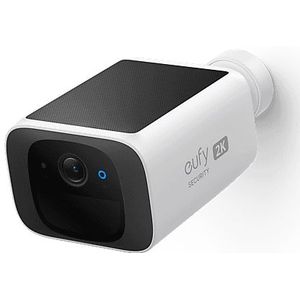 eufy Security SoloCam S220 Outdoor bewakingscamera, 2K resolutie, bewakingscamera op zonne-energie, non-stop stroomvoorziening met zonne-energie, 2,4 GHz wifi, ABO-vrij, geen maandelijkse kosten