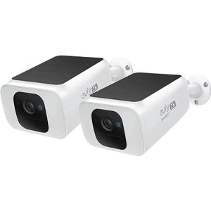 Eufy Spotlight IP-camera - Solocam S40 - Zwart en wit,Met geïntegreerd zonnepaneel (solar) - 2K - 2 stuks
