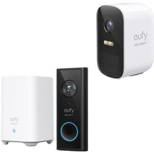 Eufy Bundel Video Deurbel 2k Met Homebase + Eufycam 2c Wit (e81133d2)