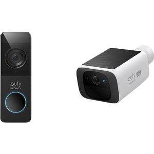 Eufy by Anker Videodeurbel + S220 Solocam beveiligingscamera bundel - Voor buiten - Op zonne-energie