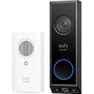Eufy E340 2K Draadloze Video Deurbel Inclusief Chime - Accu - Zwart
