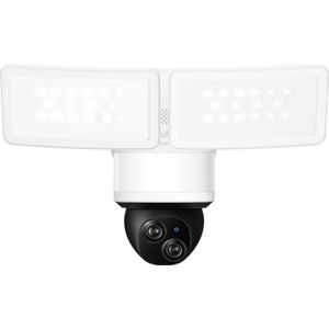 eufy Security Floodlight Camera E340 Wired, 360° draaien en kantelen, 24/7 opnemen, 2000 lumen, bewegingsdetectie, dubbele camera, compatibel met HomeBase 3, lokale opslag, geen maandelijkse kosten