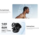 soundcore AeroFit Pro (Geen ruisonderdrukking, 14 h, Draadloze), Koptelefoon, Zwart