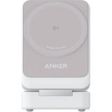Anker - MagGo Fold - 3-in-1 QI2 / MagSafe Draadloos Oplaadstation - Wit