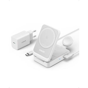 Anker B2557321 oplader voor mobiele apparatuur Hoofdtelefoons, Headset, Smartphone, Smartwatch Wit AC Draadloos opladen Snel opladen Binnen