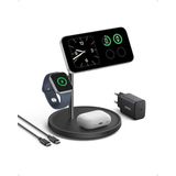 Anker - MagGo 3-in-1 Draadloze Oplader - Wit - Qi2- en Made for Apple Watch Gecertificeerd