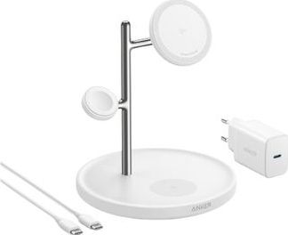 Anker - MagGo 15W 3-in-1 Draadloze Oplader - Geschikt voor Apple-apparaten