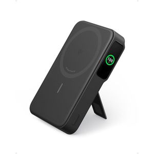 Anker MagGo Power Bank - Qi2-gecertificeerde, MagSafe-compatibele supersnelle draagbare 15W-oplader - 10.000mAh-accu - scherm en inklapbare standaard - voor iPhone 12- t/m 15-serie (inclusief USB-C-kabel)