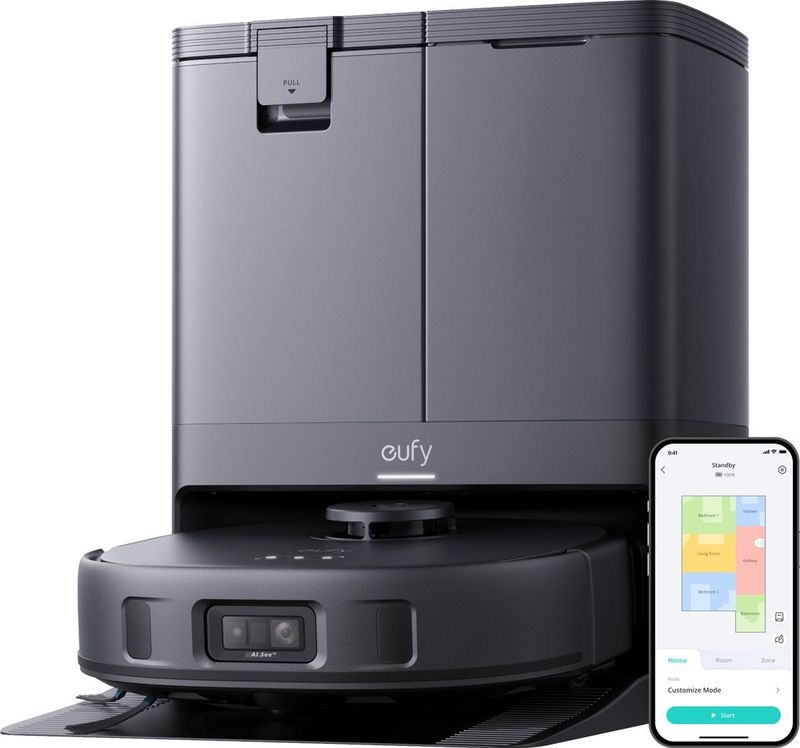 Eufy Robotstofzuiger X10 Pro Omni Zwart - Zelfreinigend met Dweilfunctie