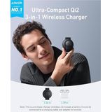 Anker B25M8H11 oplader voor mobiele apparatuur Hoofdtelefoons, Headset, Smartphone, Smartwatch Zwart Draadloos opladen Snel opladen Binnen