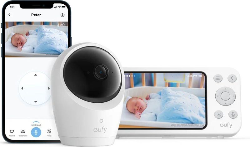 Eufy E20 Babyfoon - Baby Monitor - 2K HD Resolutie - Wit
