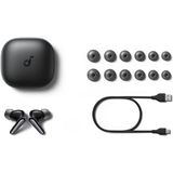 soundcore by Anker Liberty 4 Pro - Draadloze Oordopjes - Noise Cancelling Earbuds - High-Resolution Sound - Wireless - Mat Zwart