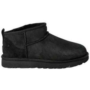 Ugg, Schoenen, Dames, Zwart, 41 EU, Leer, Klassieke Ultra Mini Zwarte Laarzen