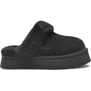 UGG - Disquette - Pantoffels - Zwart - Suède - Sheepskin