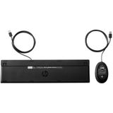 HP Wired Desktop 320MK Mouse and Keyboard toetsenbord Inclusief muis Kantoor USB Zwart