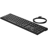 HP 320K Wired Keyboard toetsenbord Kantoor USB Zwart
