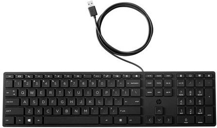 HP 320K Wired Keyboard toetsenbord Kantoor USB Zwart