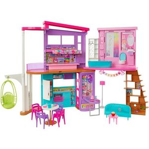 Barbie Malibu Huis - Barbie huis - 2 verdiepingen met barbie meubels
