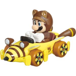 Hot Wheels DieCast TANOOKI Mario Bumble V van Super Mario Kart - schaal 1:64 lengte 5 cm