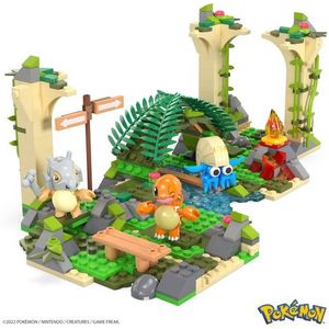 MEGA Pokémon, bouwspeelgoed met actiefiguren, Pikachu met 211 onderdelen, ruim 10 cm groot, beweegbaar personage, cadeau-idee voor kinderen, GMD31