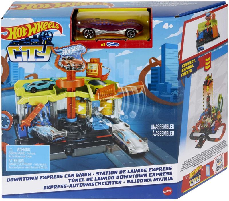 Hot Wheels City Centrum Express Autowasstraat Speelset