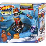 Hot Wheels City Nemesis Lab Gas Station Gorilla Aanval