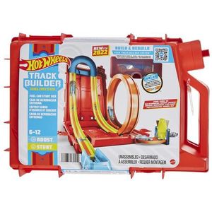 Hot Wheels Track Builder Unlimited Brandstoftank stuntpakket, baanbouwpakket voor stunten en racen, speelgoedauto & baanopslag, voor kinderen vanaf 6 jaar, HDX78