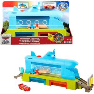 Mattel Disney en Pixar Cars Speelgoed | Duikboot Autowasstraat Speelset | Van kleur veranderende speelgoedauto Bliksem McQueen | Waterspel | Cadeau voor kinderen HGV70