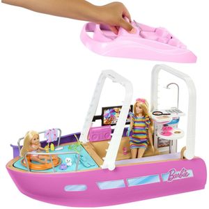 Barbie Droomboot - Speelset met barbie meubels en glijbaan