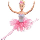Barbie Pop | Magische ballerinapop | Blond haar | Lichtfunctie | Tiara en roze tutu | Ballet | Beweegbaar | Kinderspeelgoed, HLC25