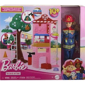 Barbie Brandweervrouw Speelset - Barbiepop