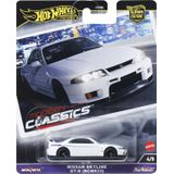 Hot Wheels Premium Nissan Skyline R-33, Autocultuur Circuitlegendes, auto's voor kids vanaf 3 jaar en volwassen fans en verzamelaars, Premium collectie van Autocultuur, voertuigen op schaal 1:64 HRV99