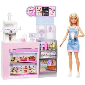 Barbie Koffiebar - mattel barbie coffee shop set - speelpop