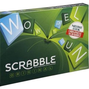 Mattel Games Scrabble bordspel, woordspel voor families met twee manieren om te spelen, bevat 50 doelkaarten met de basisprincipes van Scrabble voor 2-4 spelers, Nederlandse editie, HXW00